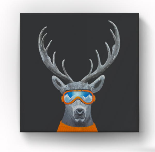 Tableau Cerf Lunettes