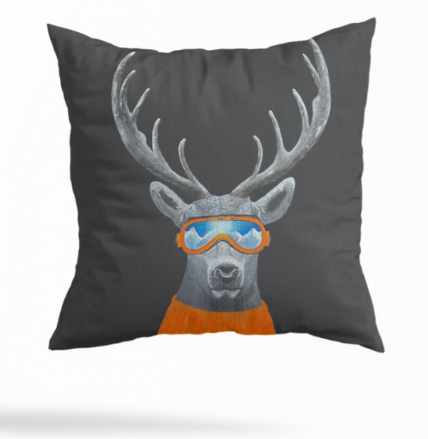 Coussin Cerf Lunettes