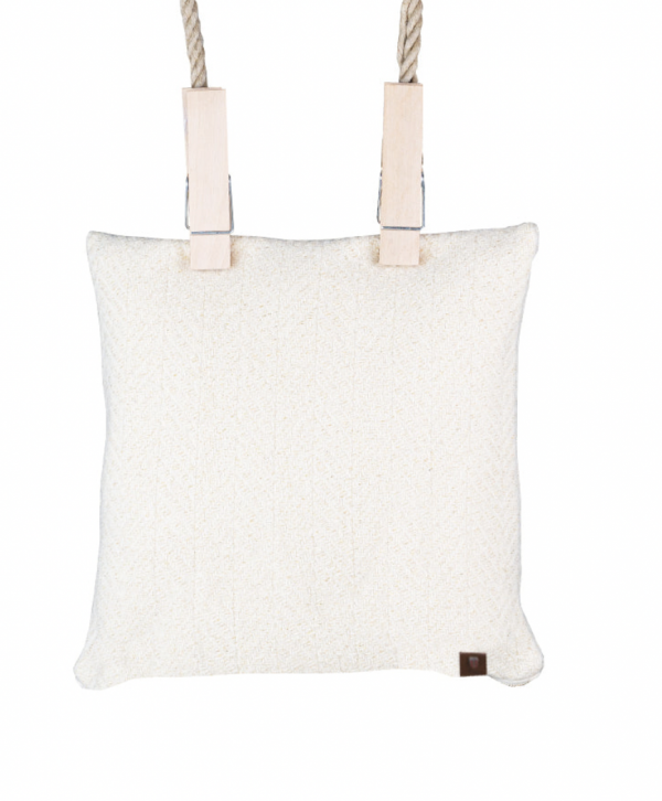 COUSSIN ALUNE ECRU 50X50CM 100% LAINE