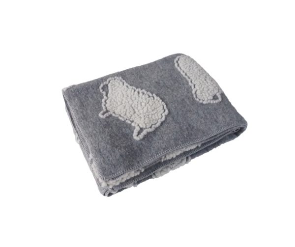 PLAID LANA COTTA MOUTON BLANC 70% LAINE