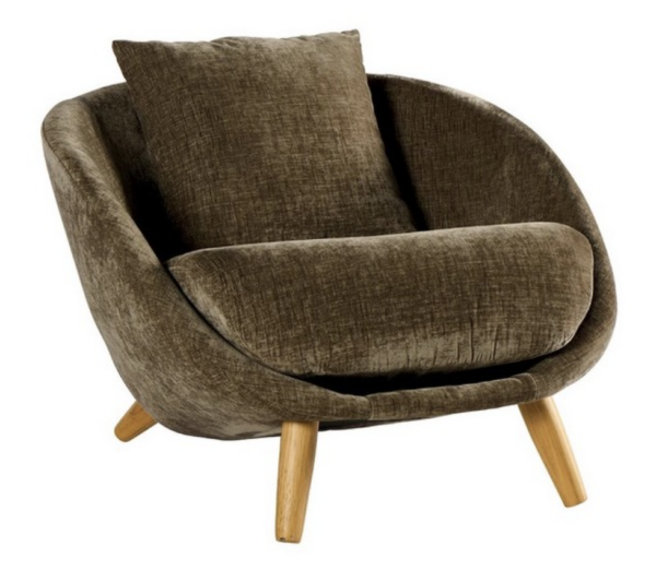 FAUTEUIL TAUPE - 60X76X83