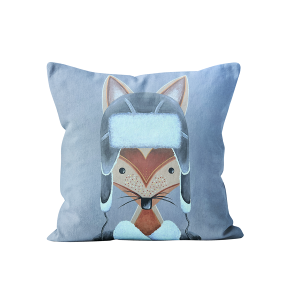 Coussin écureuil hiver