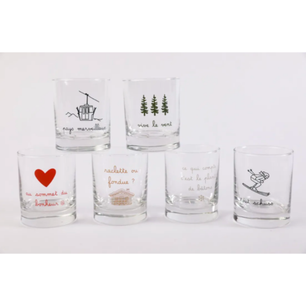 BOITE 6 VERRES GINA HT 9 CM 22 CL VIVE LE VENT EN 06/09/12/24/65/82