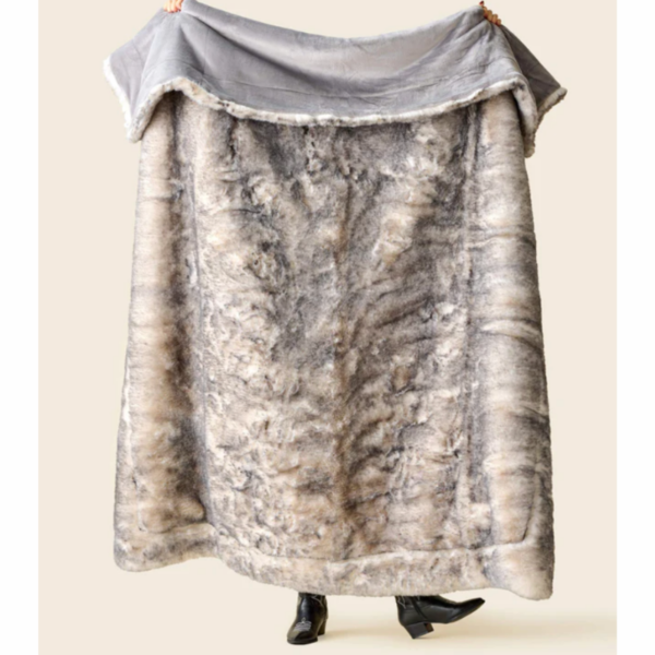 PLAID FAUSSE FOURRURE SENSATION