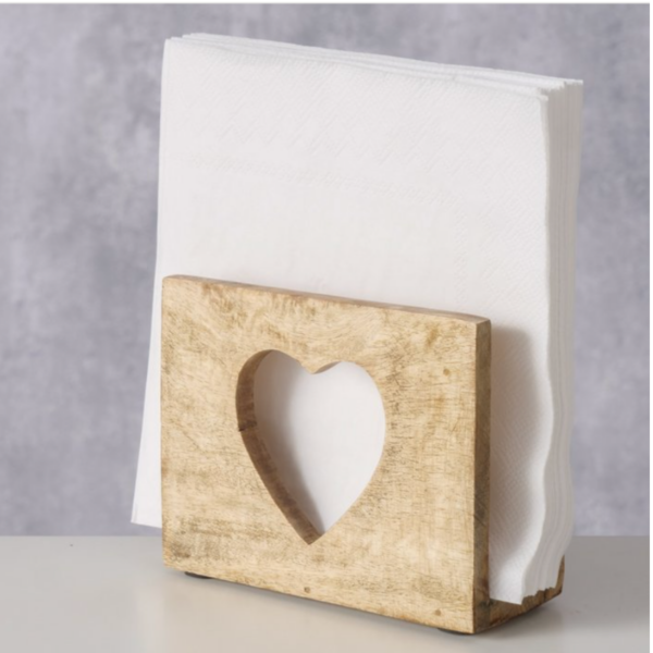 PORTE SERVIETTES COEUR MANGUIER