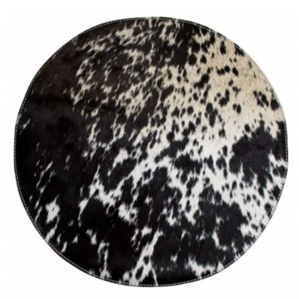 SET DE TABLE DIAM38CM NOIR/BLANC