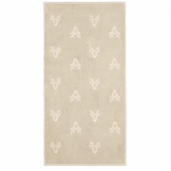 Serviette de bain éponge Cerf beige