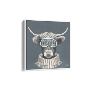 Toile Caisse Américaine Blanc Vache Ski