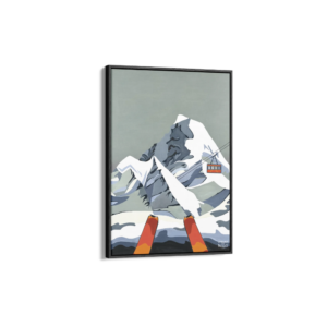 Toile Caisse Américaine Noir Ski Montagne