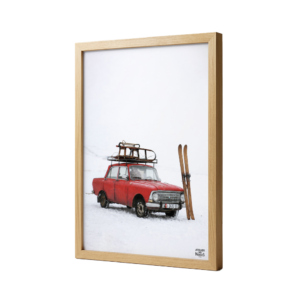 Affiche Encadrée Chêne Vieille Voiture
