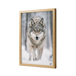 Affiche Encadrée Chêne Loup Neige