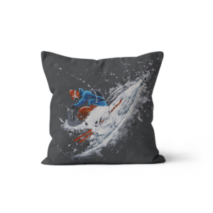 Coussin Velours Skieur