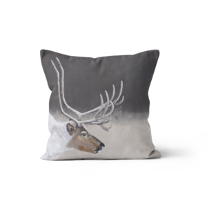 Coussin Velours Renne Nature