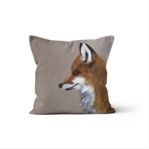 Coussin Velours Renard Profil