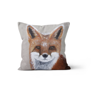 Coussin Velours Renard Face