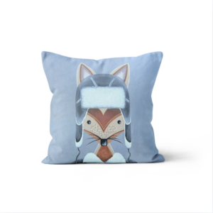 Coussin Velours Renard Bonnet