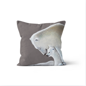 Coussin Velours Ours Calin