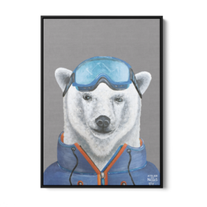 Toile Caisse Américaine Noir Ours Lunettes