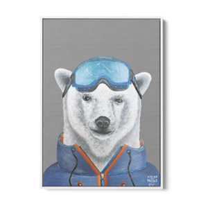 Toile Caisse Américaine Blanc Ours Lunettes