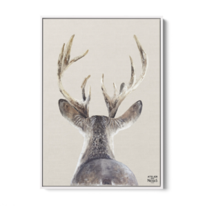 Toile Caisse Américaine Blanc Cerf Dos Tradi