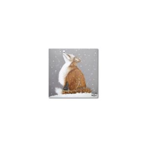Sous-Verres Vinyle Renard Neige x 6