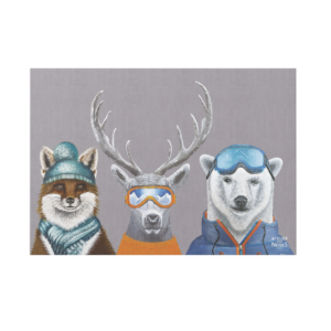 Toile Velours Triptyque Cerf