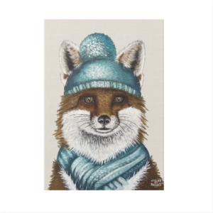 Toile Velours Renard Hiver