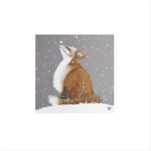 Toile Velours Renard Neige