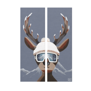 Toile Velours Duo Cerf La Clusaz