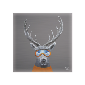 Crédence De Cuisine Aluminium Cerf Lunettes Gris Clair