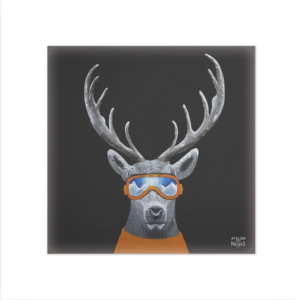 Crédence De Cuisine Aluminium Cerf Lunettes Gris Foncé